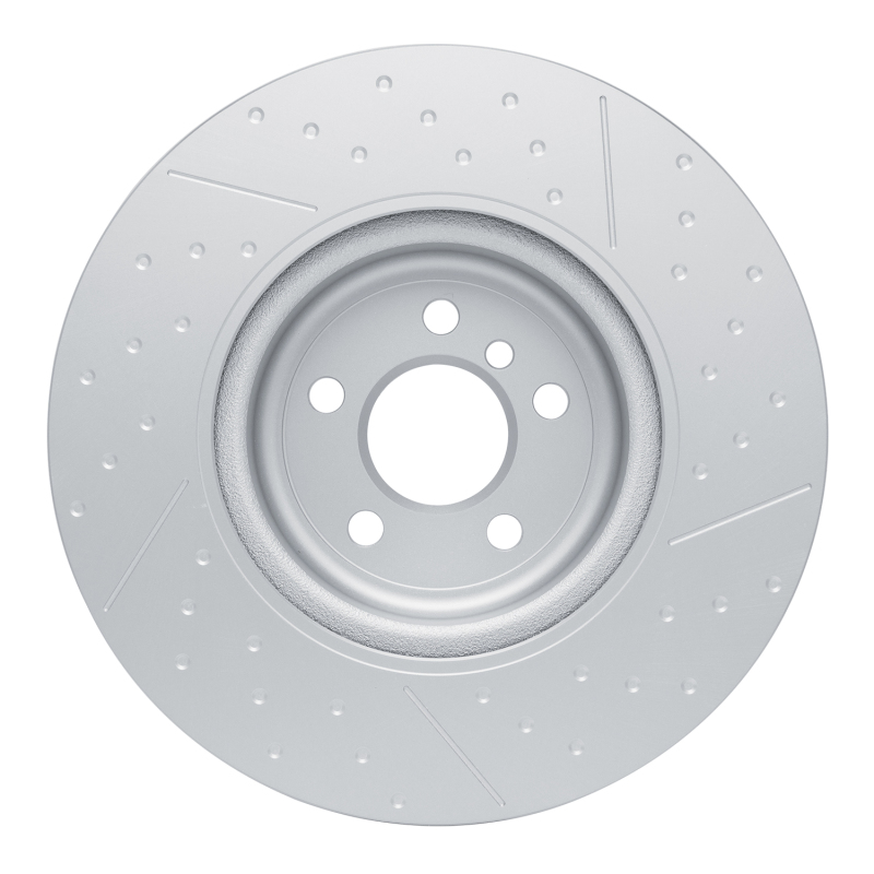 BMW M440iX Brake Rotor (1) - Left Rear - R1 Concepts - GEOSPEC Dimpled & Slotted - `20-`25